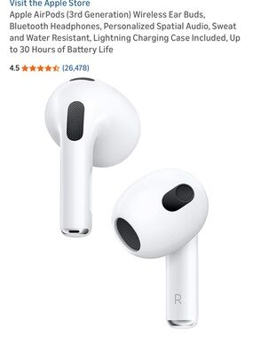Apple Earbuds with Black Protective Case